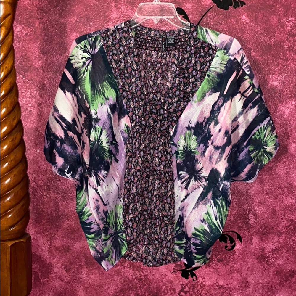 Fire Los Angeles Blue and pink tie dyed styled top